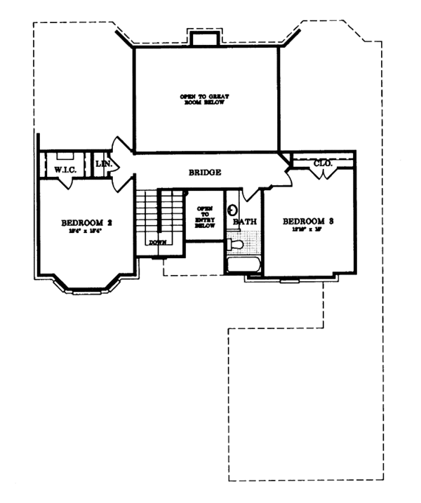 Dream House Plan - Traditional Floor Plan - Upper Floor Plan #952-8
