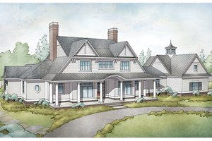 Country Exterior - Front Elevation Plan #928-284