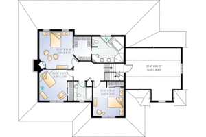Floor Plan - Upper Floor for Country House Plan #23-2061 - 3 bed, 2.5 bath