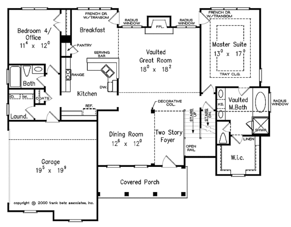 Home Plan - Colonial Floor Plan - Main Floor Plan #927-561