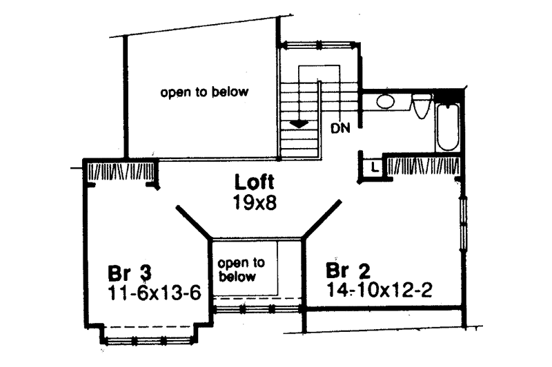 Home Plan - Floor Plan - Upper Floor for Traditional House Plan #320-733 - 3 bed, 2.5 bath