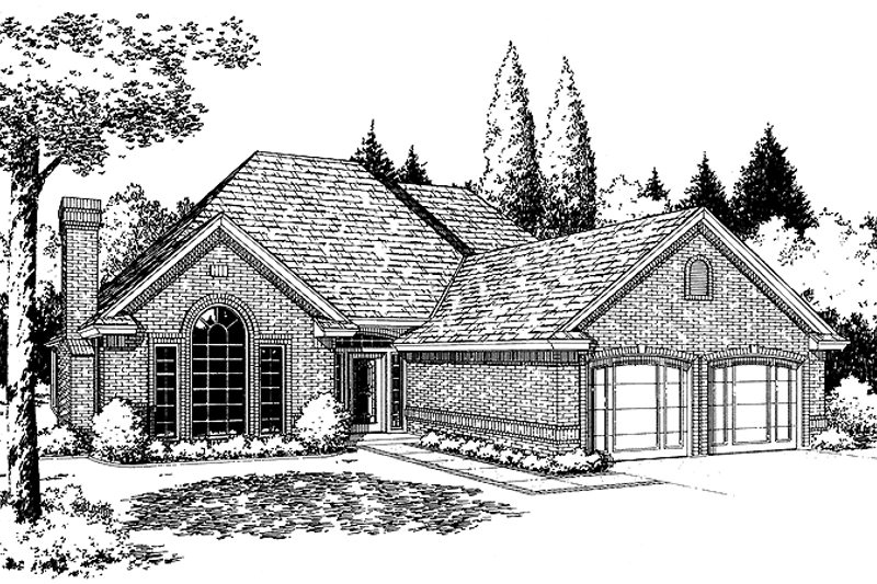 Dream House Plan - Traditional Exterior - Front Elevation Plan #310-1039