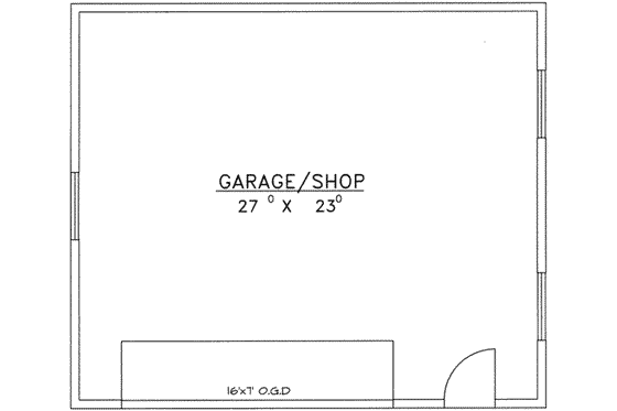 Floor Plan - Main Floor for Traditional House Plan #117-283, 0 bath