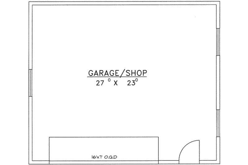 Architectural House Design - Floor Plan - Main Floor for Traditional House Plan #117-283, 0 bath