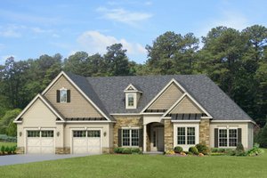 House Design - Exterior - Front Elevation for Ranch House Plan #1010-87 - 4 bed, 3 bath