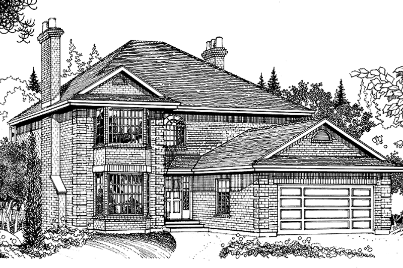 Dream House Plan - Traditional Exterior - Front Elevation Plan #47-973
