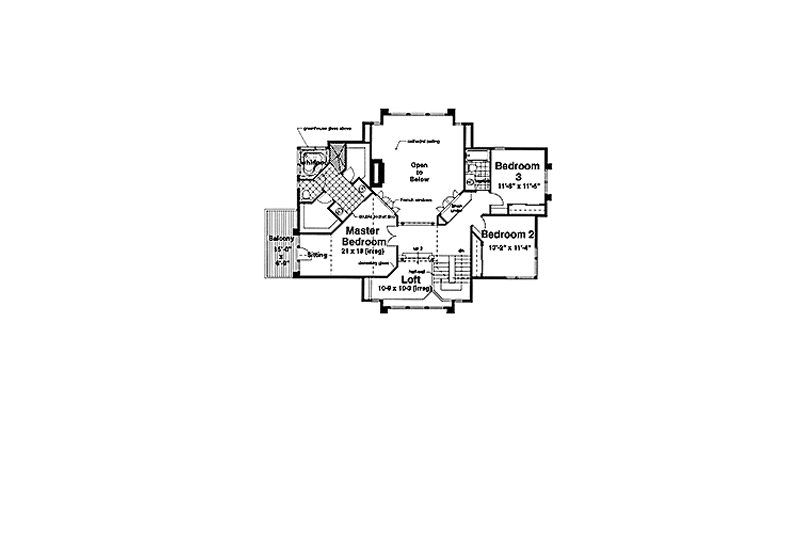 Dream House Plan - Floor Plan - Upper Floor for Country House Plan #965-9 - 3 bed, 2 bath
