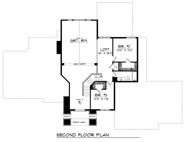 Dream House Plan - European Floor Plan - Upper Floor Plan #70-473