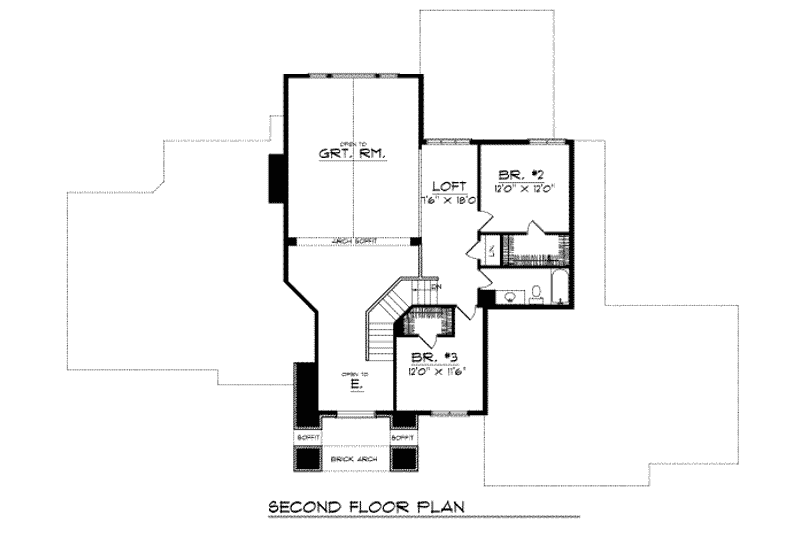 Dream House Plan - Floor Plan - Upper Floor for European House Plan #70-473 - 4 bed, 3.5 bath