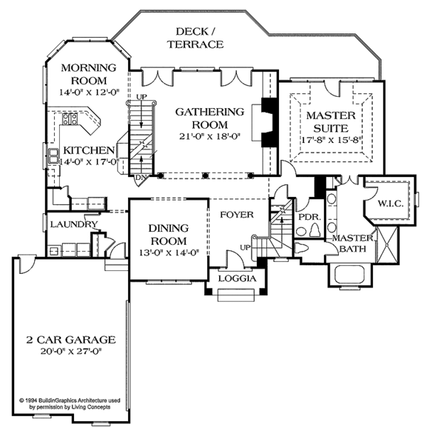 Architectural House Design - Country Floor Plan - Main Floor Plan #453-103