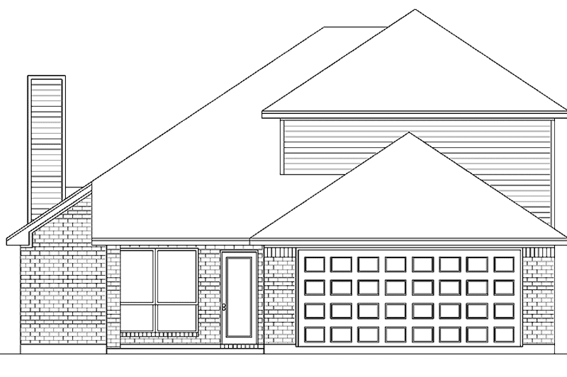 Home Plan - Exterior - Rear Elevation for Traditional House Plan #84-756 - 4 bed, 2.5 bath