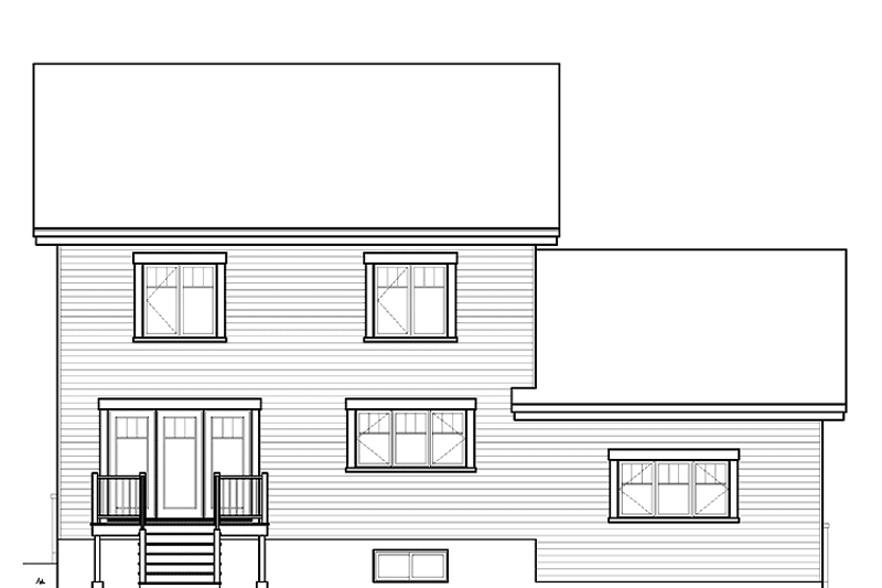Home Plan - Exterior - Rear Elevation for Traditional House Plan #23-2506 - 3 bed, 1.5 bath