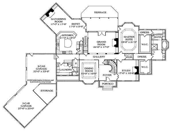 Architectural House Design - European Floor Plan - Main Floor Plan #453-471