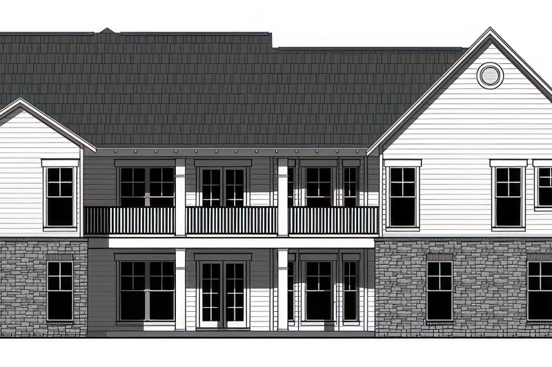 Architectural House Design - Exterior - Rear Elevation for Traditional House Plan #21-615 - 3 bed, 2 bath