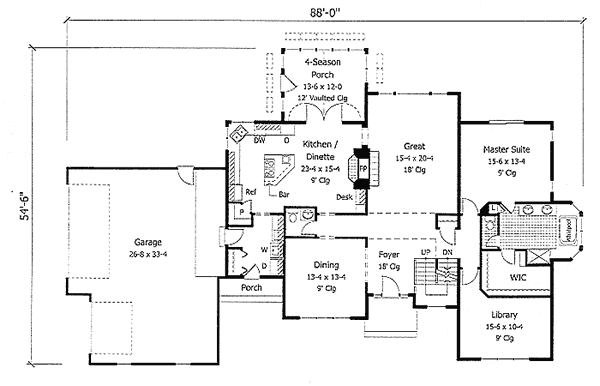 European Style House Plan - 3 Beds 2.5 Baths 2915 Sq/Ft Plan #51-145 ...