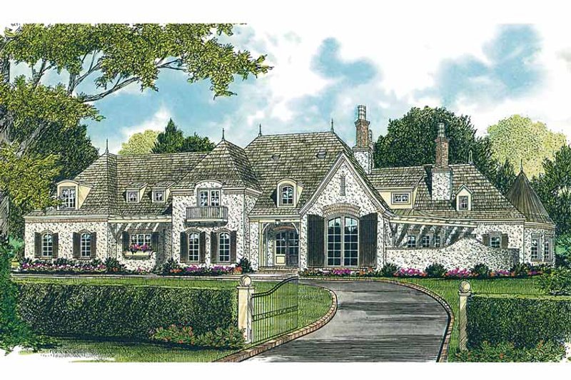 Architectural House Design - Exterior - Front Elevation 5 for European House Plan #453-378 - 6 bed, 6 bath