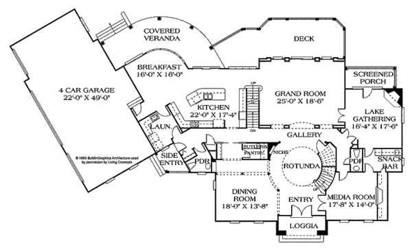 Home Plan - Classical Floor Plan - Main Floor Plan #453-199