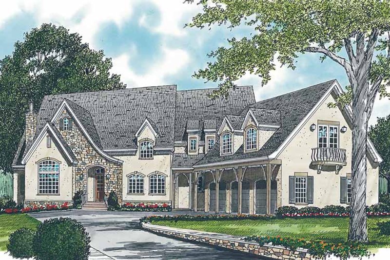 Architectural House Design - Country Exterior - Front Elevation Plan #453-244