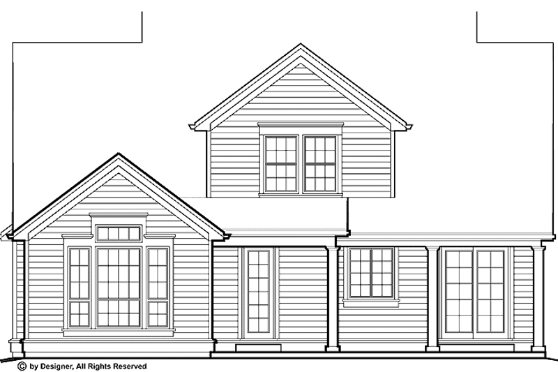 Architectural House Design - Exterior - Rear Elevation for Country House Plan #48-787 - 3 bed, 2.5 bath