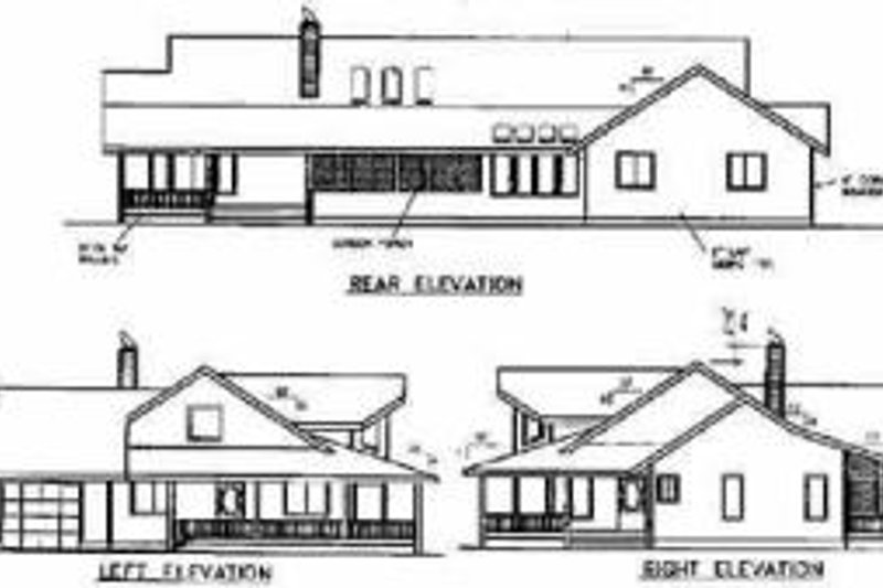 Dream House Plan - Exterior - Rear Elevation for Country House Plan #60-265 - 3 bed, 2 bath