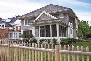 Exterior - Rear Elevation for Colonial House Plan #928-220 - 5 bed, 3.5 bath