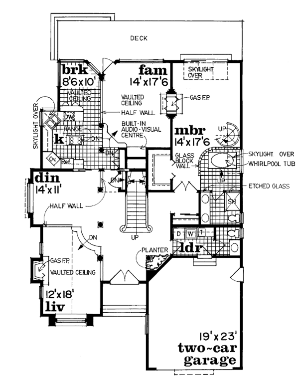 Dream House Plan - Mediterranean Floor Plan - Main Floor Plan #47-748