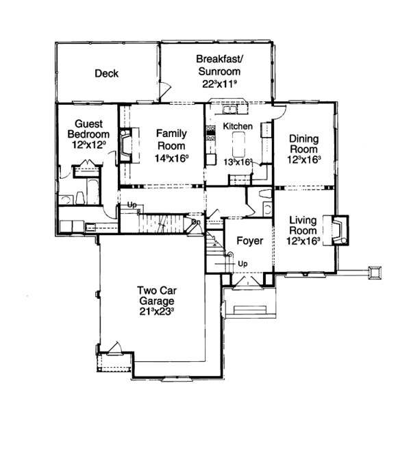 Home Plan - Country Floor Plan - Main Floor Plan #429-175
