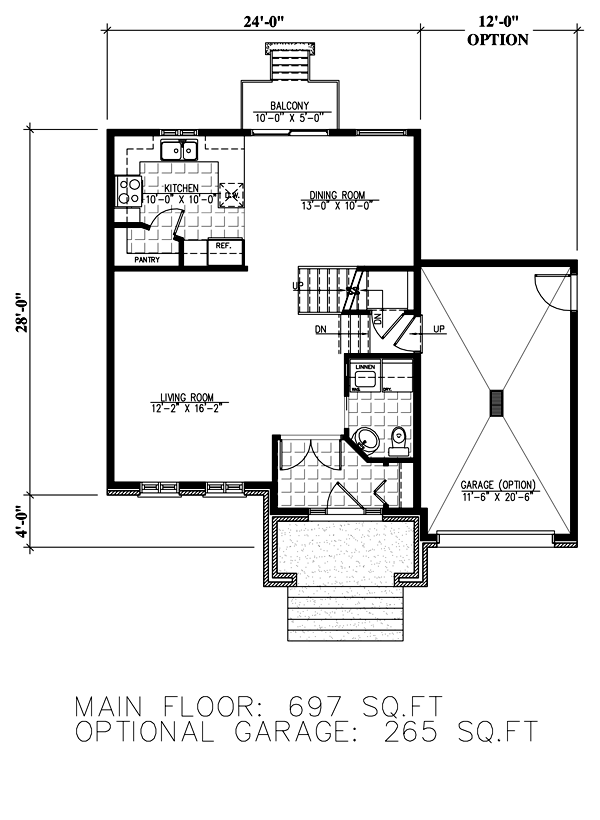 Cottage Floor Plan - Main Floor Plan #138-373