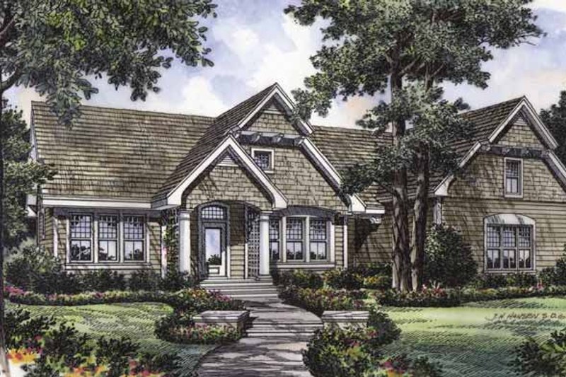 Home Plan - Craftsman Exterior - Front Elevation Plan #417-672