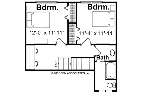 Floor Plan - Upper Floor for Craftsman House Plan #928-130 - 3 bed, 2.5 bath