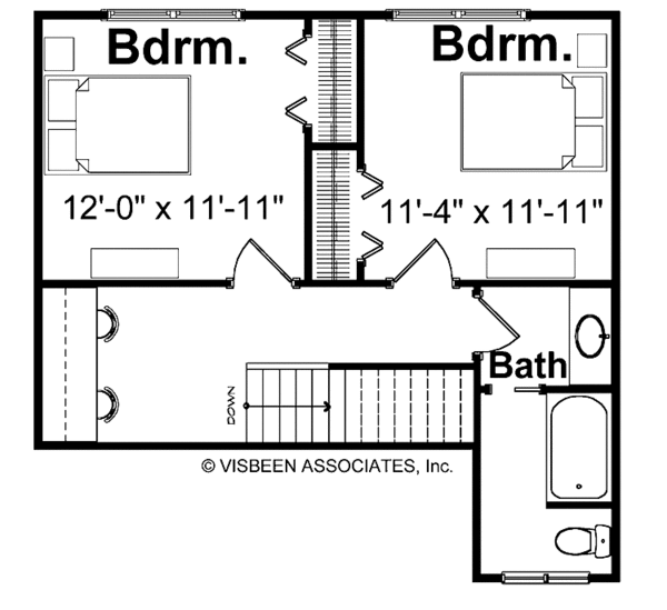 House Blueprint - Craftsman Floor Plan - Upper Floor Plan #928-130