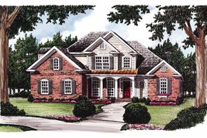 Country Exterior - Front Elevation Plan #927-613