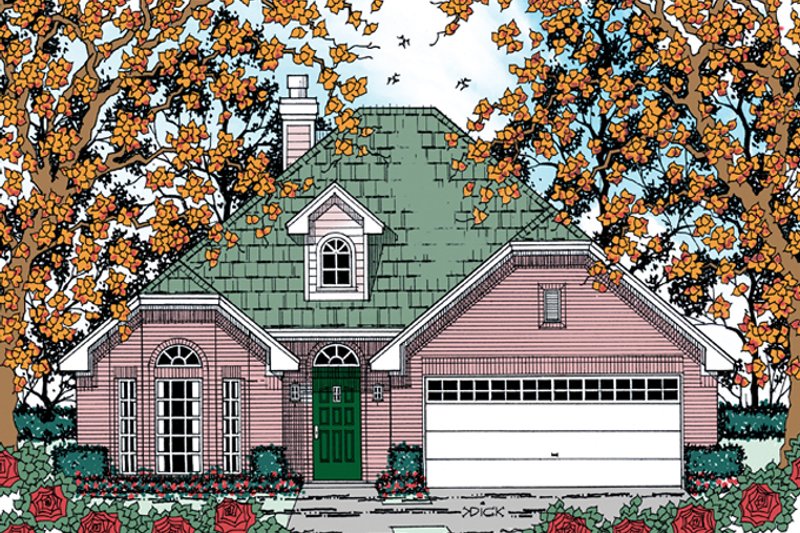 Dream House Plan - Exterior - Front Elevation 3 for Traditional House Plan #42-721 - 3 bed, 2 bath