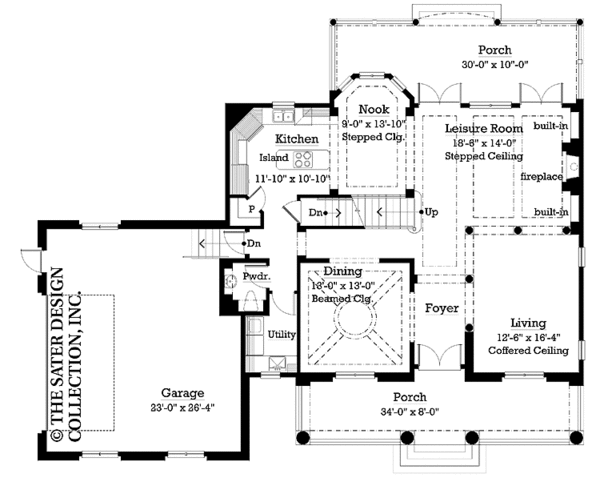 Architectural House Design - Classical Floor Plan - Main Floor Plan #930-251