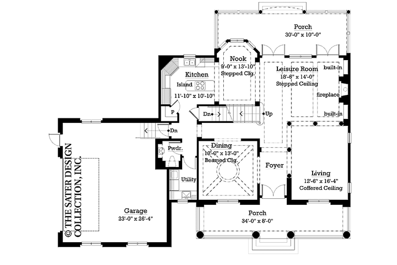 Home Plan - Floor Plan - Main Floor for Classical House Plan #930-251 - 4 bed, 2.5 bath