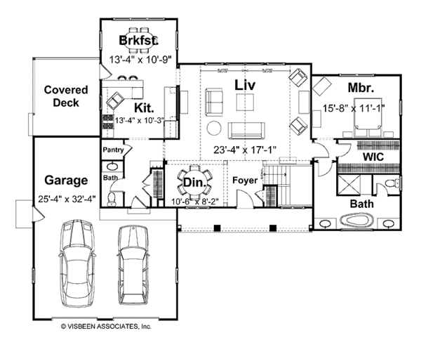 Craftsman Floor Plan - Main Floor Plan #928-140