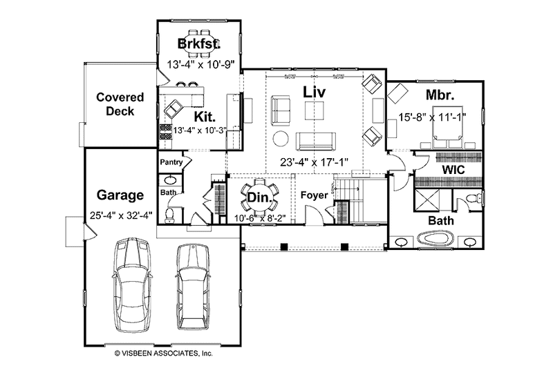 Home Plan - Floor Plan - Main Floor for Craftsman House Plan #928-140 - 4 bed, 3.5 bath