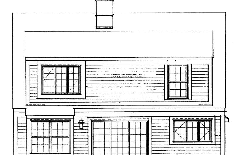 Dream House Plan - Exterior - Rear Elevation for Country House Plan #72-882 - 3 bed, 2.5 bath