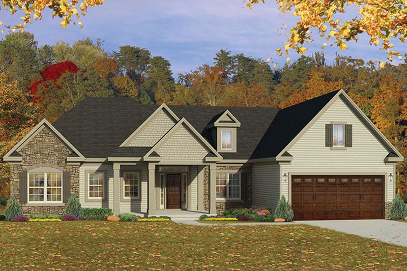 Home Plan - Exterior - Front Elevation 3 for Ranch House Plan #1010-151 - 3 bed, 2 bath