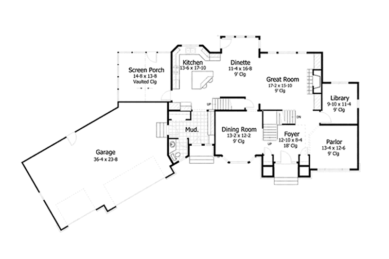 Home Plan - Floor Plan - Main Floor for Traditional House Plan #51-1110 - 4 bed, 2.5 bath