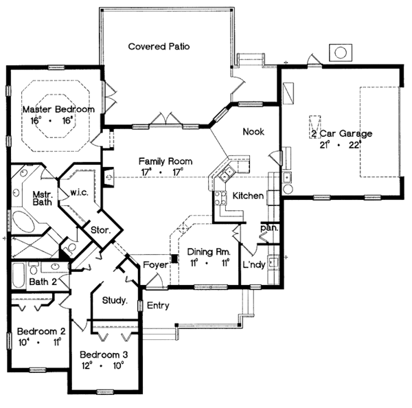 Dream House Plan - Country Floor Plan - Main Floor Plan #417-734