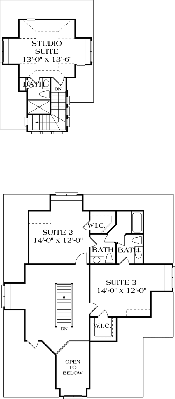 Architectural House Design - Country Floor Plan - Upper Floor Plan #453-392