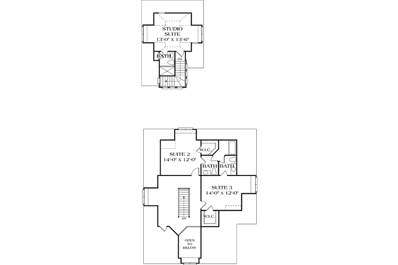 Architectural House Design - Floor Plan - Upper Floor for Country House Plan #453-392 - 3 bed, 2.5 bath