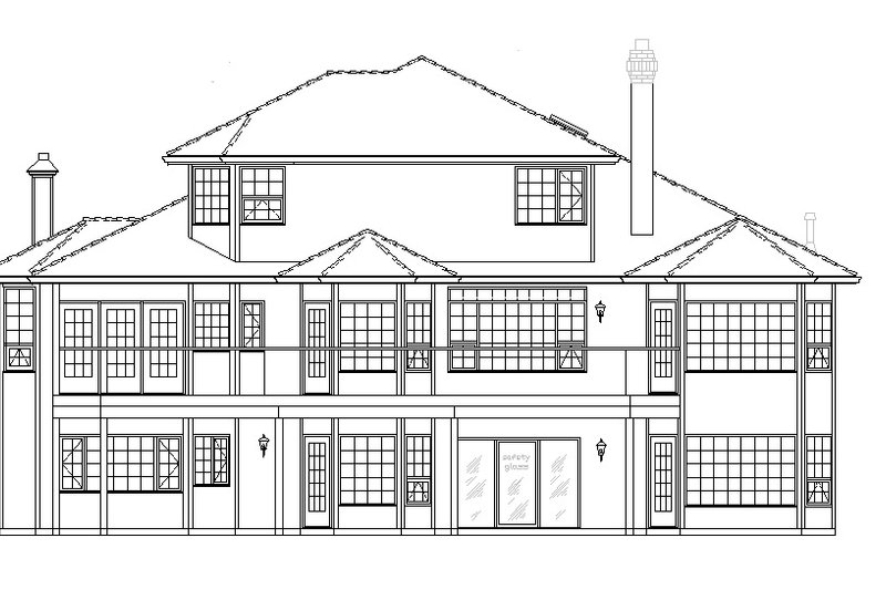 Dream House Plan - Exterior - Rear Elevation for Traditional House Plan #18-9136 - 3 bed, 2.5 bath
