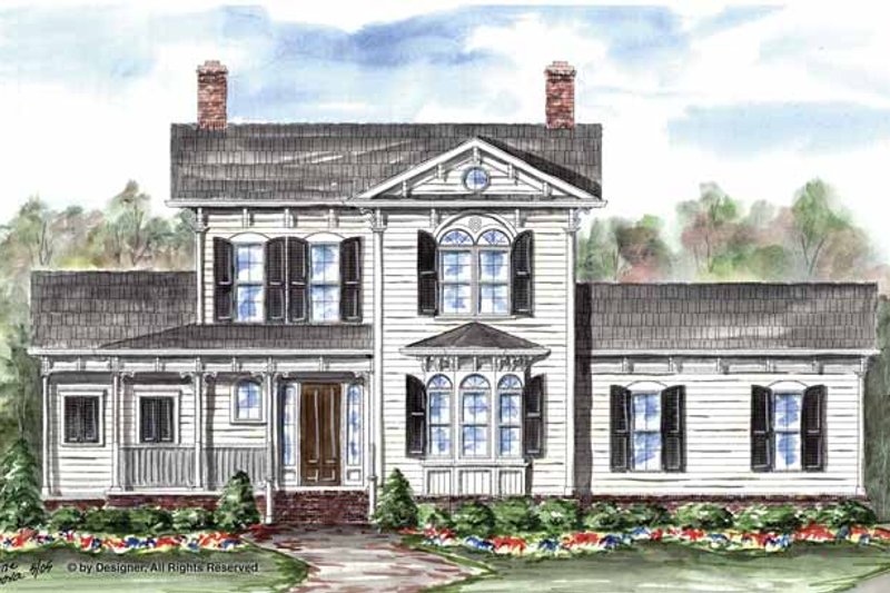 Dream House Plan - Victorian Exterior - Front Elevation Plan #54-325