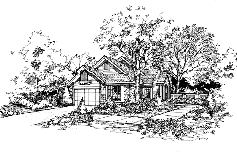 Home Plan - Bungalow Exterior - Front Elevation Plan #320-746
