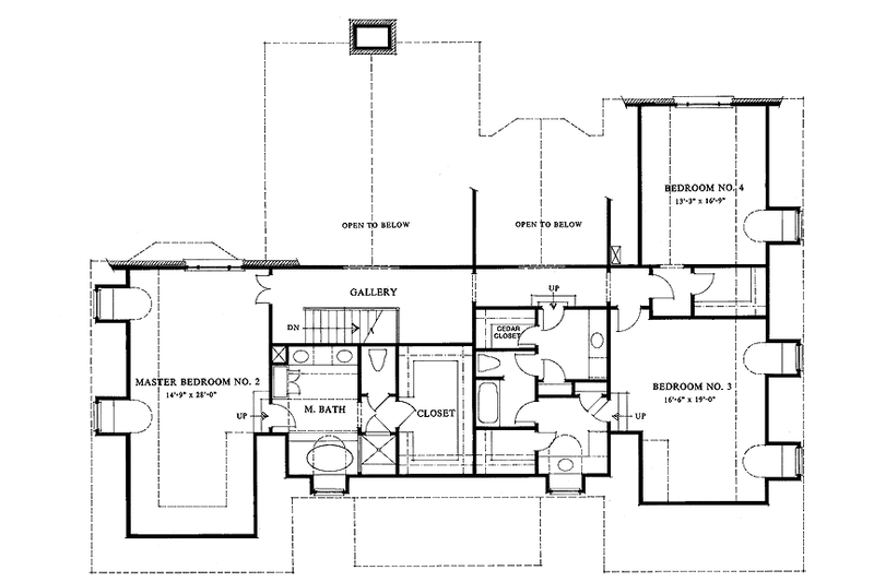 Home Plan - Floor Plan - Upper Floor for Classical House Plan #429-138 - 3 bed, 3.5 bath