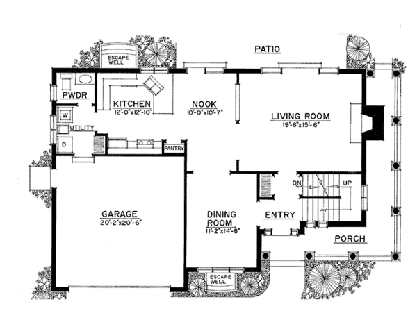 House Design - Country Floor Plan - Main Floor Plan #1016-90