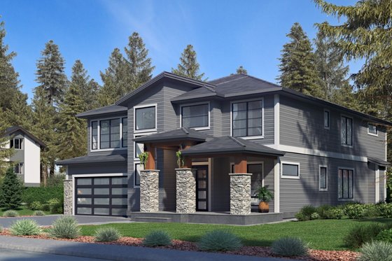 Exterior - Other Elevation 1 for Contemporary House Plan #1066-69 - 5 bed, 5 bath