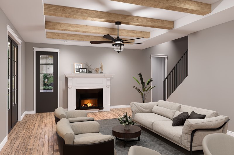 Home Plan - Interior - Family Room for Farmhouse House Plan #932-1295 - 5 bed, 3.5 bath